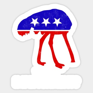 Ostrich Head Under Sand GOP Republican Impeachment Acquittal Sticker